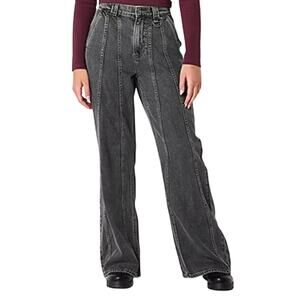 Arizona Women's High Rise Wide Leg Gray Jean Size 8
